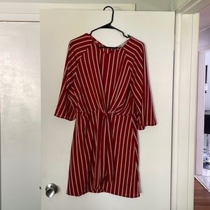Burt orange wrap dress